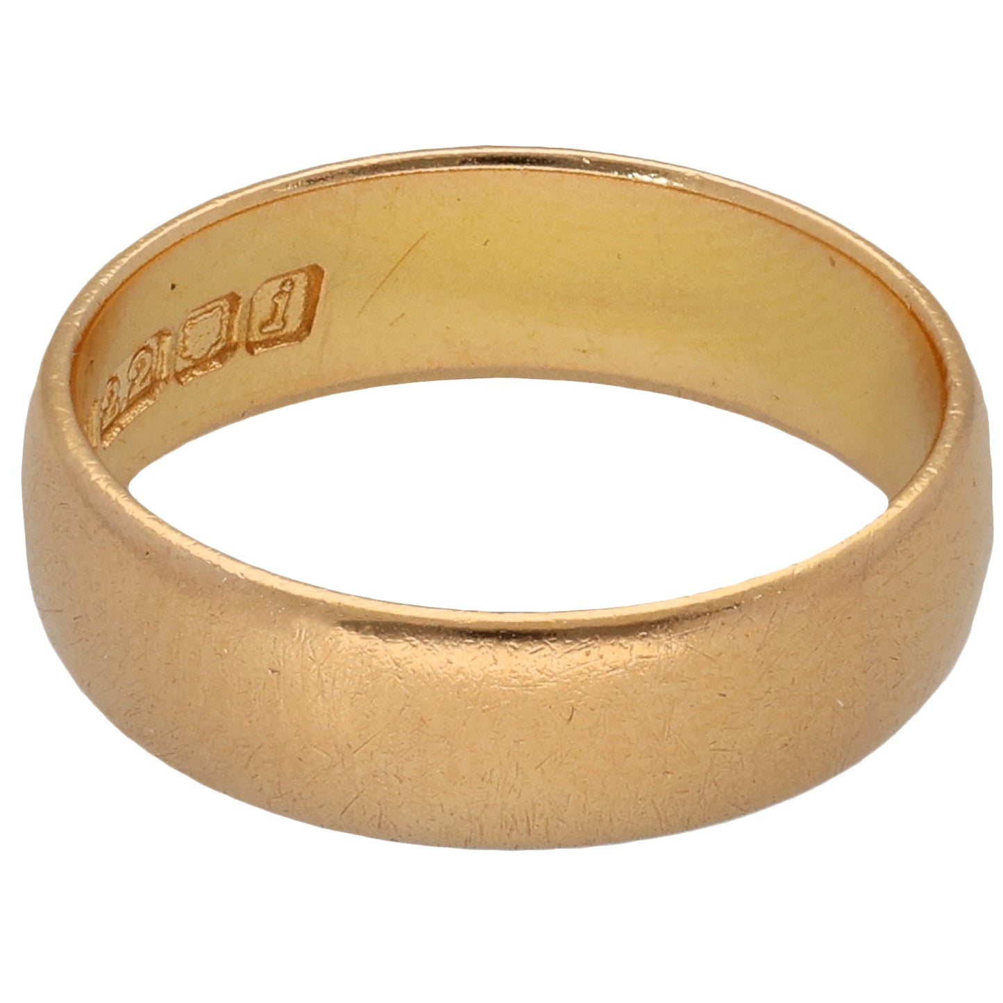 22ct Gold Plain Wedding Ring Size O