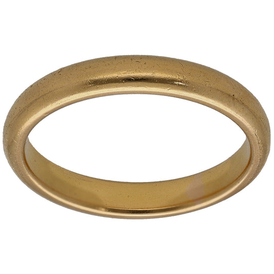 22ct Gold Plain Wedding Ring Size O