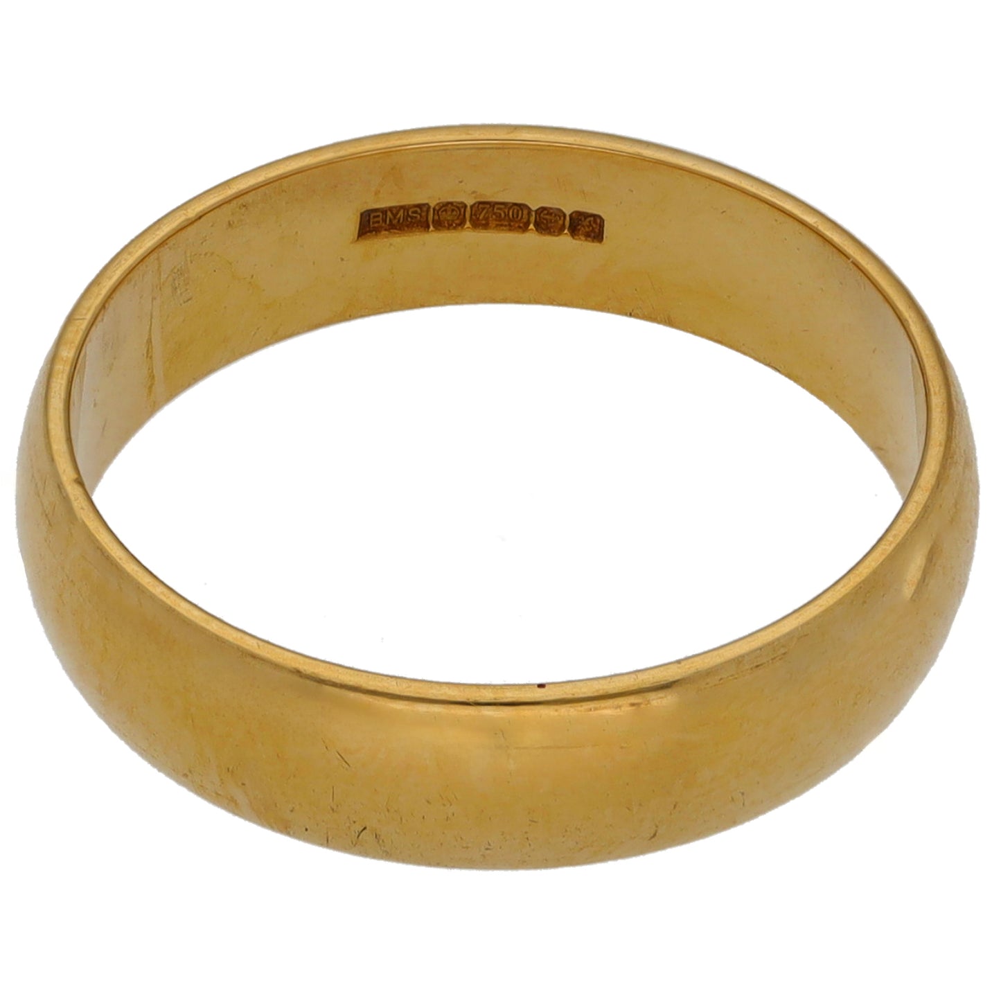 18ct Gold Plain Wedding Ring Size K