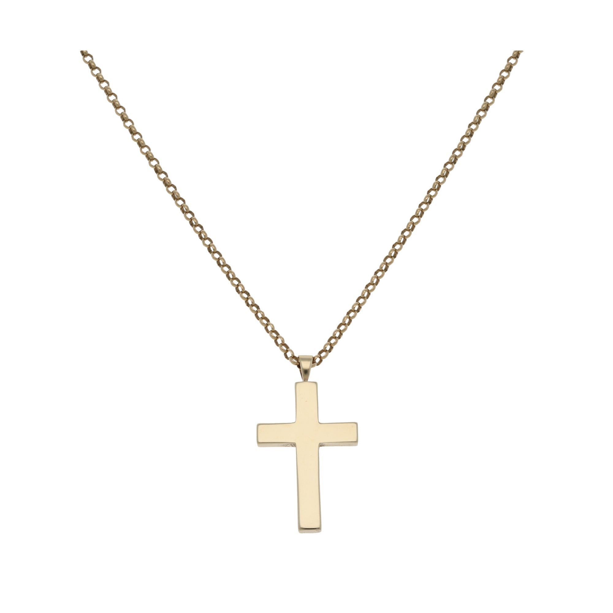 9ct Gold Cross Pendant With Chain – H&T