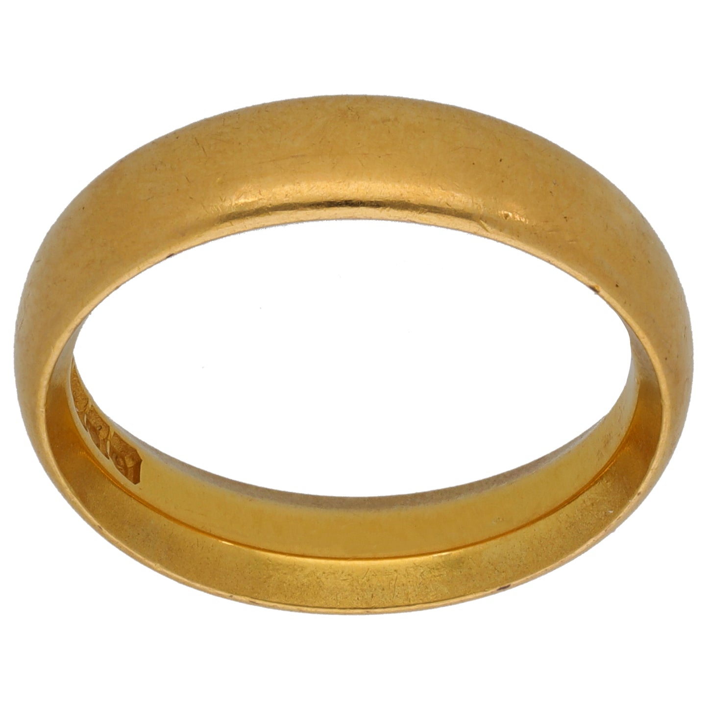 22ct Gold Plain Wedding Ring Size O