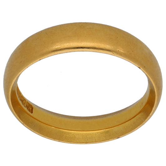 22ct Gold Plain Wedding Ring Size O