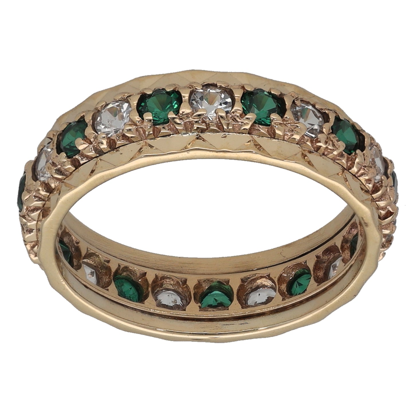 9ct Gold Imitation Eternity Ring Size K