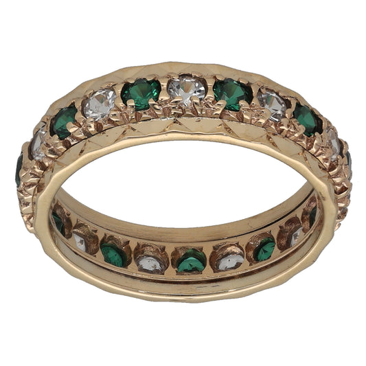 9ct Gold Imitation Eternity Ring Size K