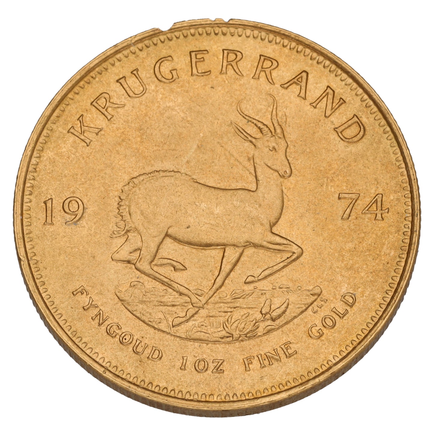22ct Gold 1 OZ Krugerrand Coin 1974
