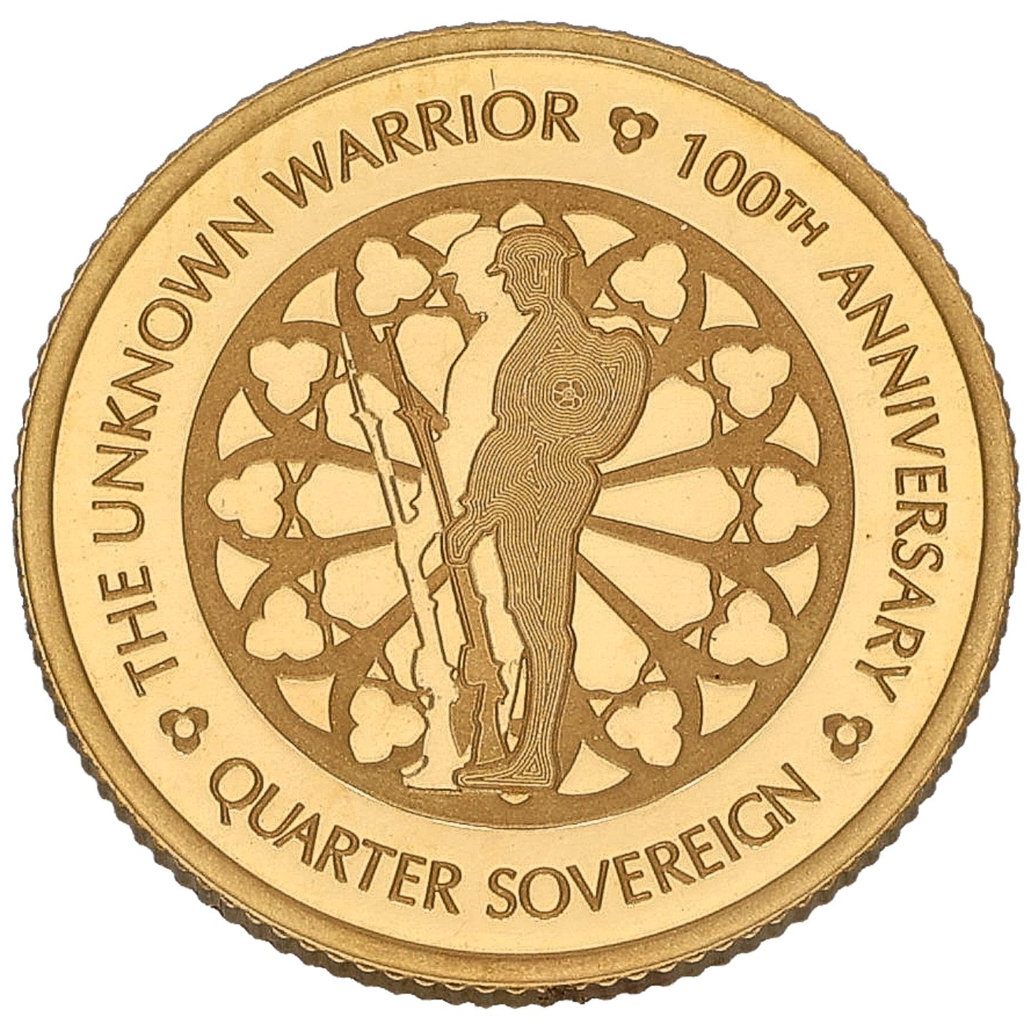 22ct Gold The Unknown Warrior 100th Anniversary Quarter Sovereign Coin 2020