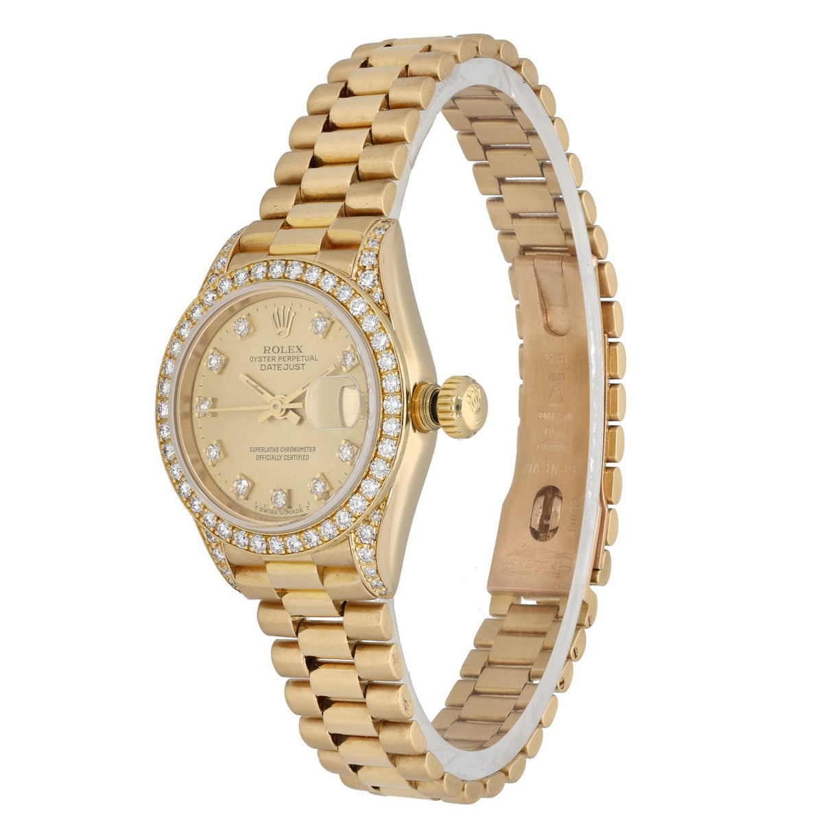 Rolex Lady Datejust 69158 26mm Gold Watch