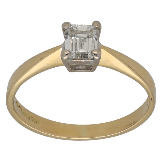 18ct Gold 0.50ct Diamond Solitaire Ring Size M