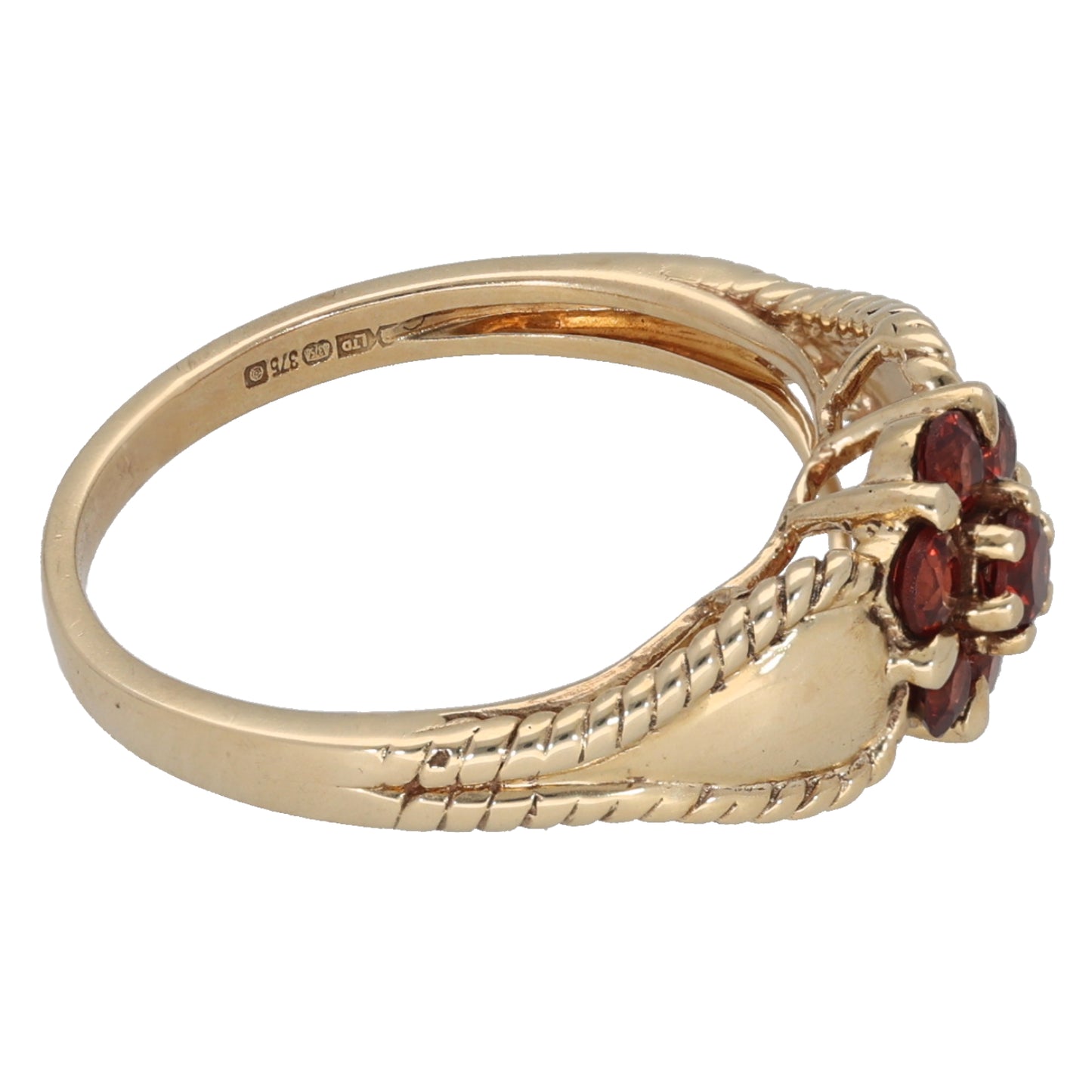 9ct Gold Garnet Dress/Cocktail Ring Size N