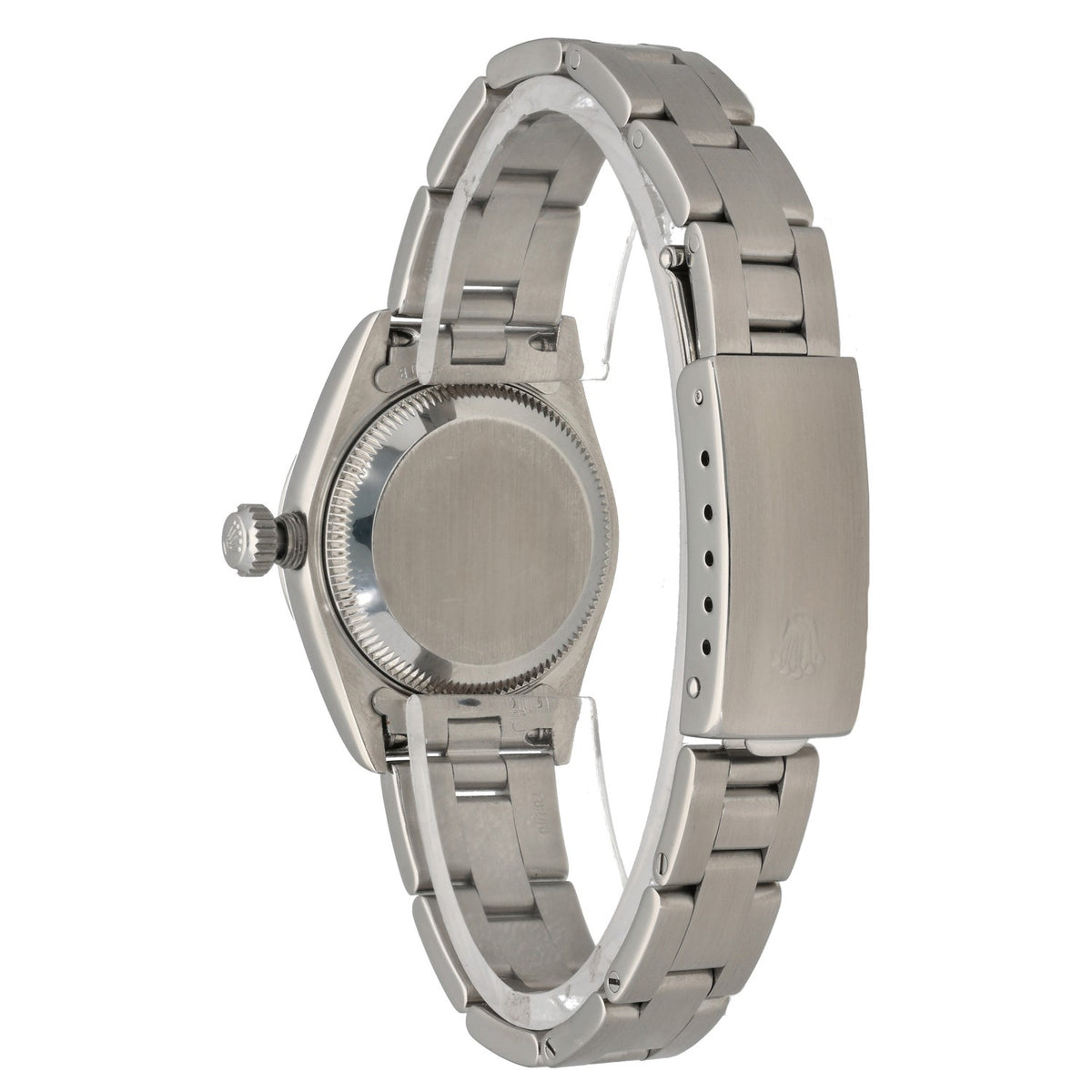 Rolex Oyster Perpetual 79160, 26mm stainless steel case and bracelet, rear angle