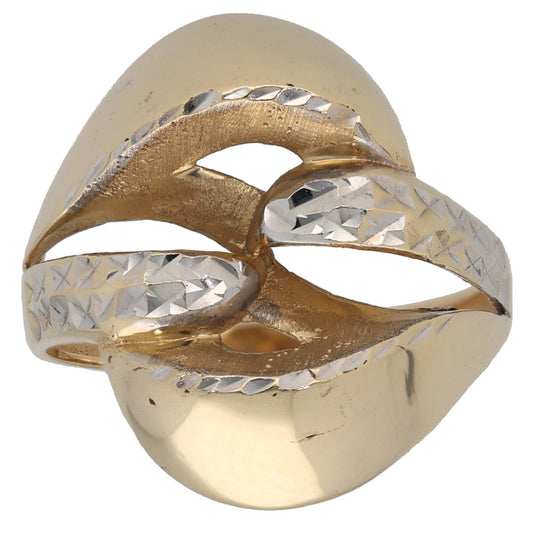 14ct Bi-Colour Gold Alternative Ring Size P