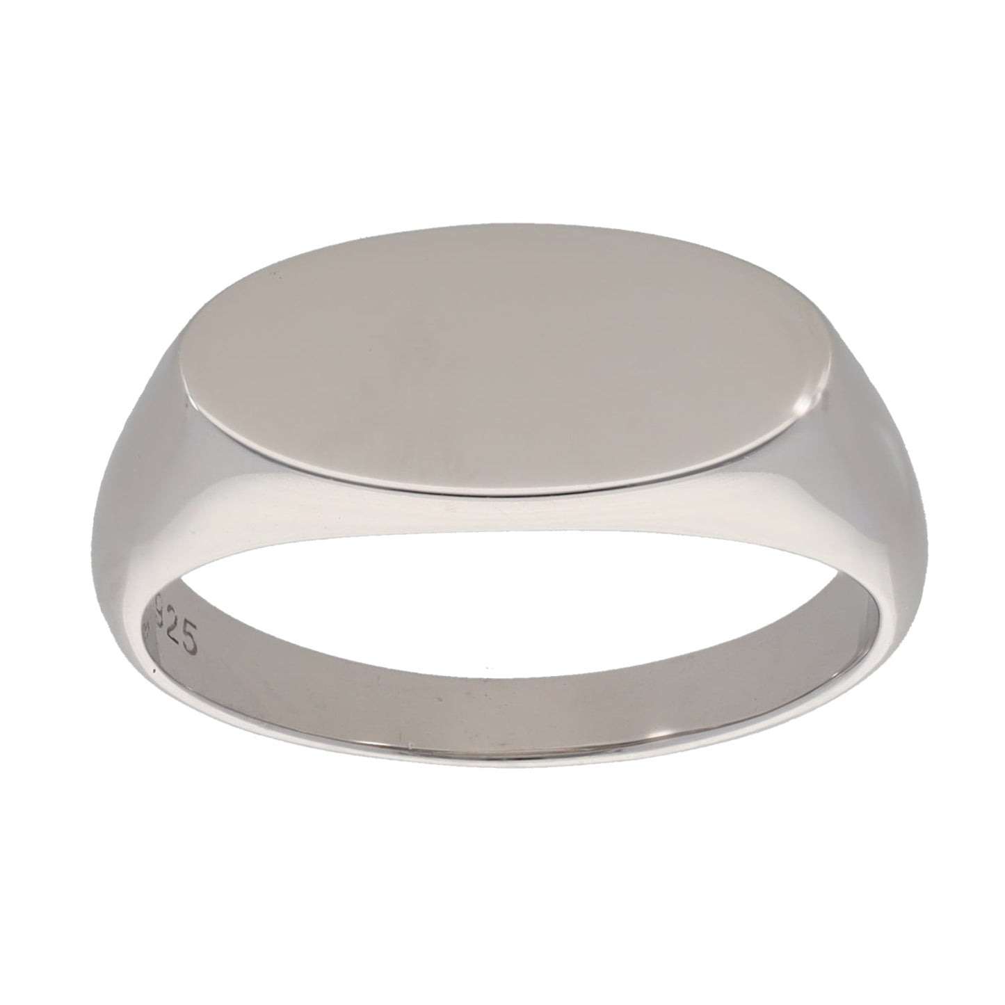 Sterling Silver Oval Signet Ring