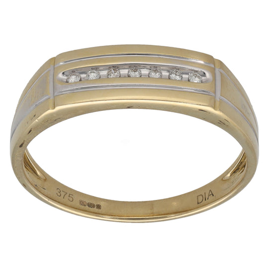 9ct Gold 0.07ct Diamond Alternative Ring Size V