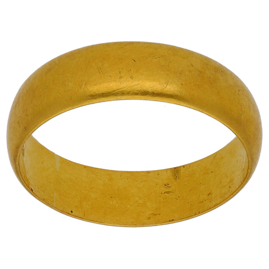 22ct Gold Plain Wedding Ring Size P