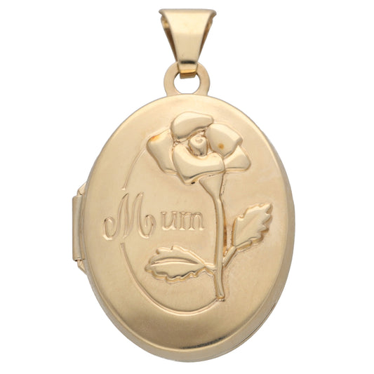 9ct Gold Mum Locket Pendant