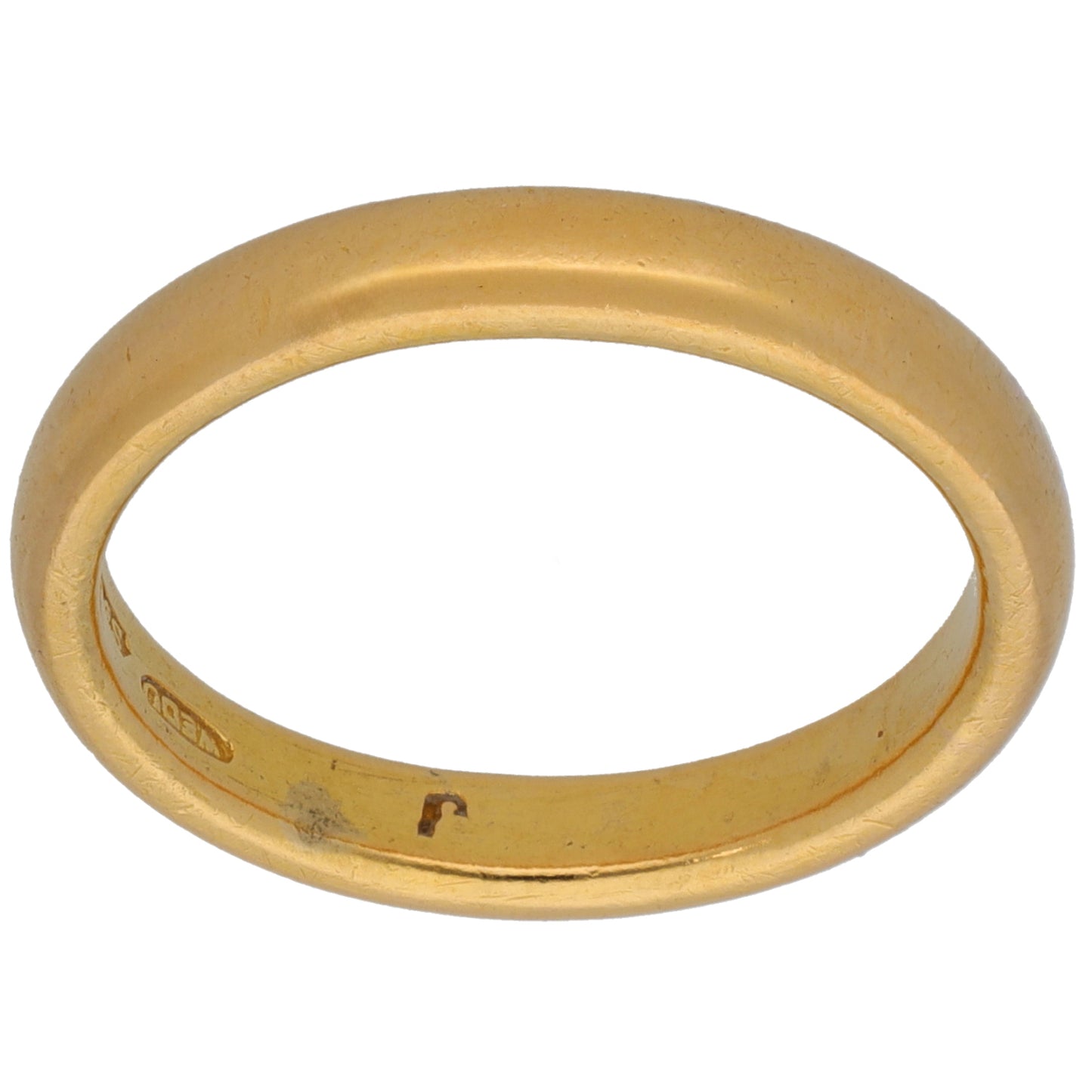 22ct Gold Plain Wedding Ring Size Q