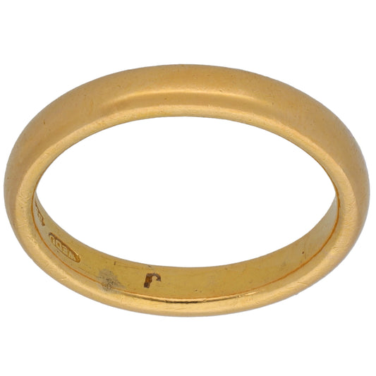 22ct Gold Plain Wedding Ring Size Q