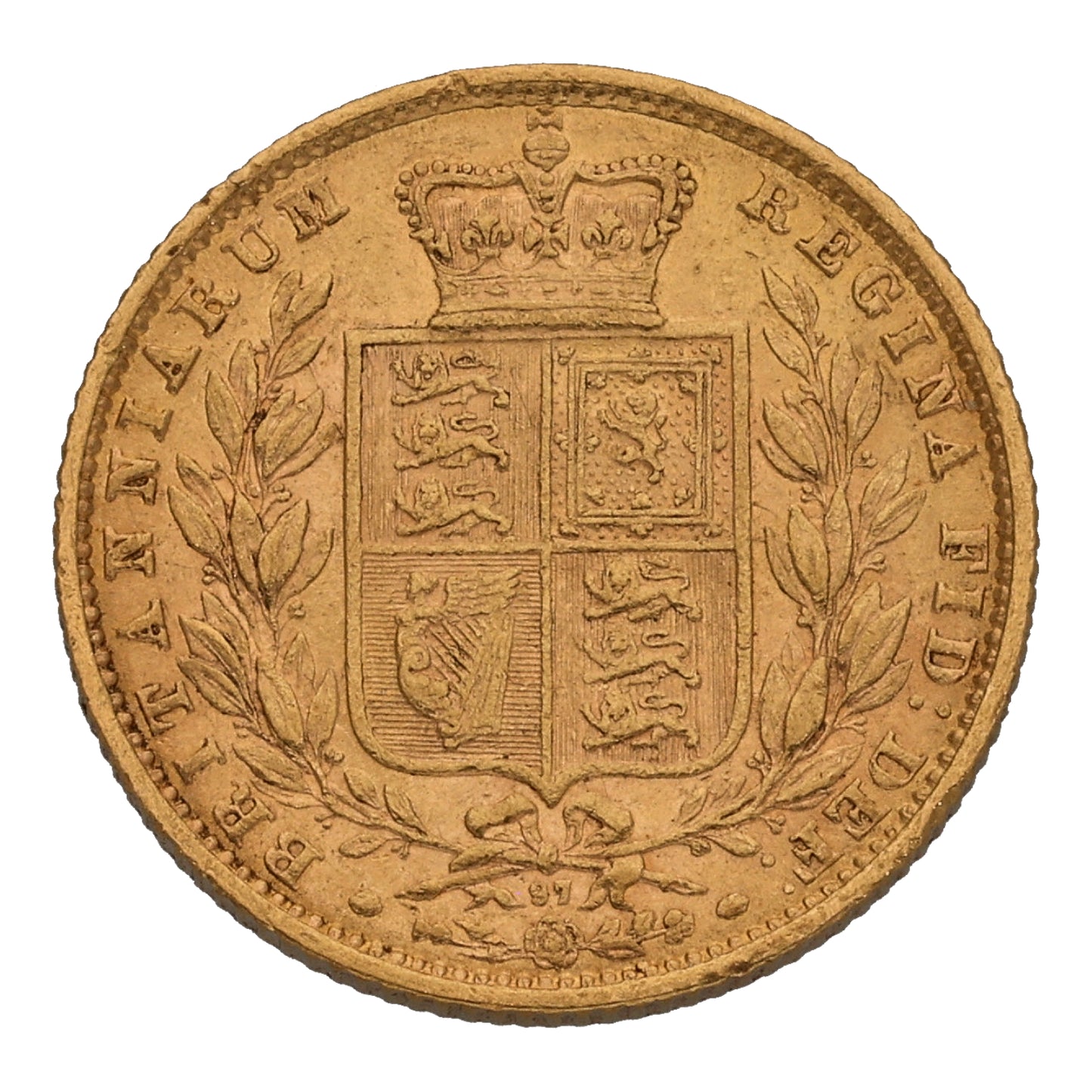 22ct Gold Queen Victoria Full Sovereign Coin 1871