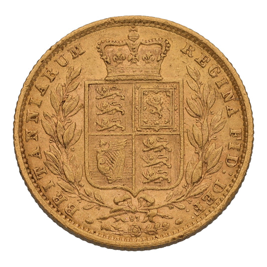 22ct Gold Queen Victoria Full Sovereign Coin 1871