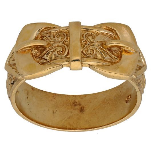 9ct Gold Buckle Ring Size Y
