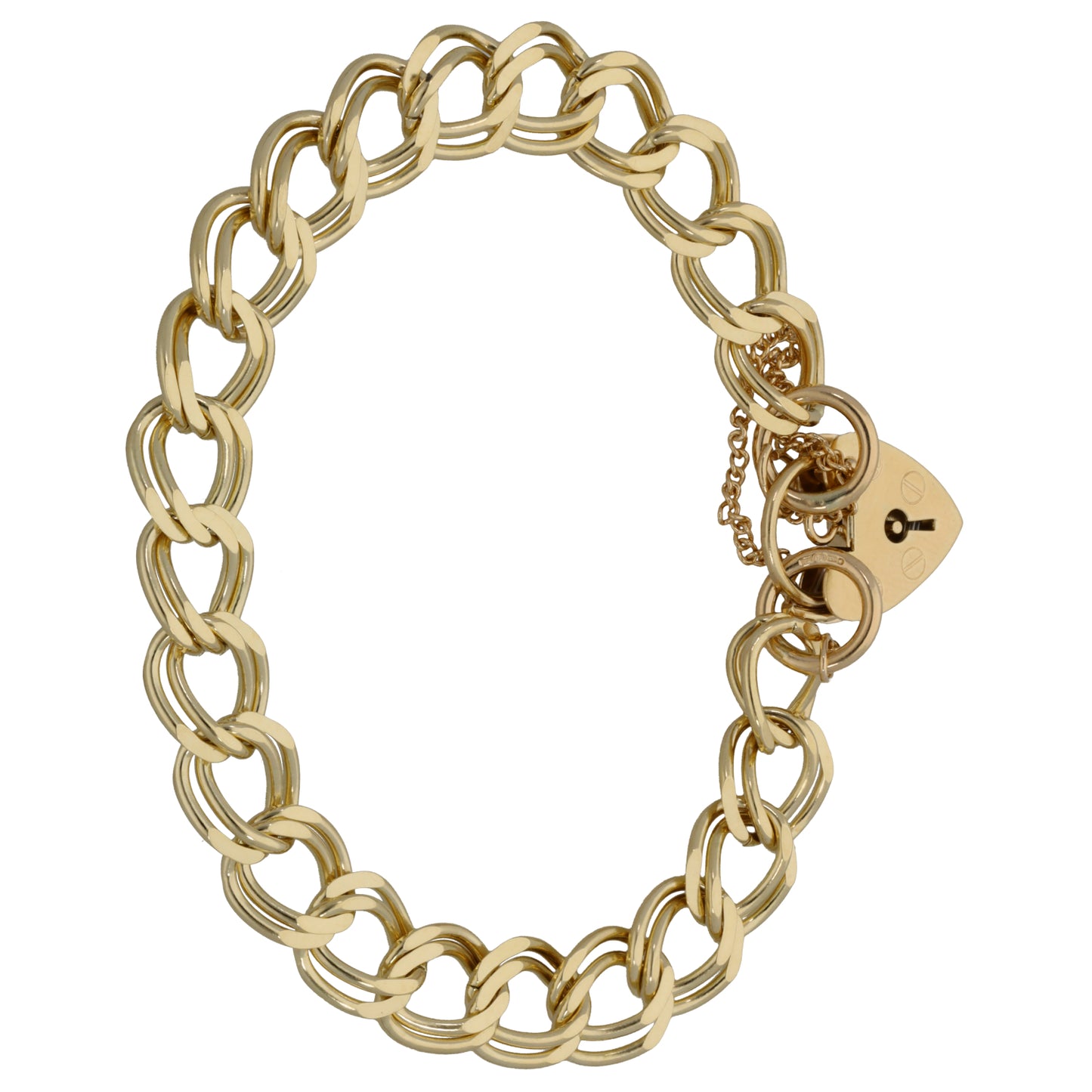 9ct Gold Double Curb Bracelet