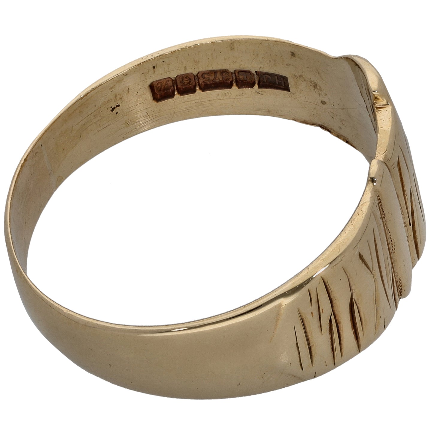 9ct Gold Buckle Ring Size Y