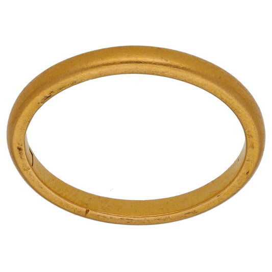 22ct Gold Plain Wedding Ring Size M