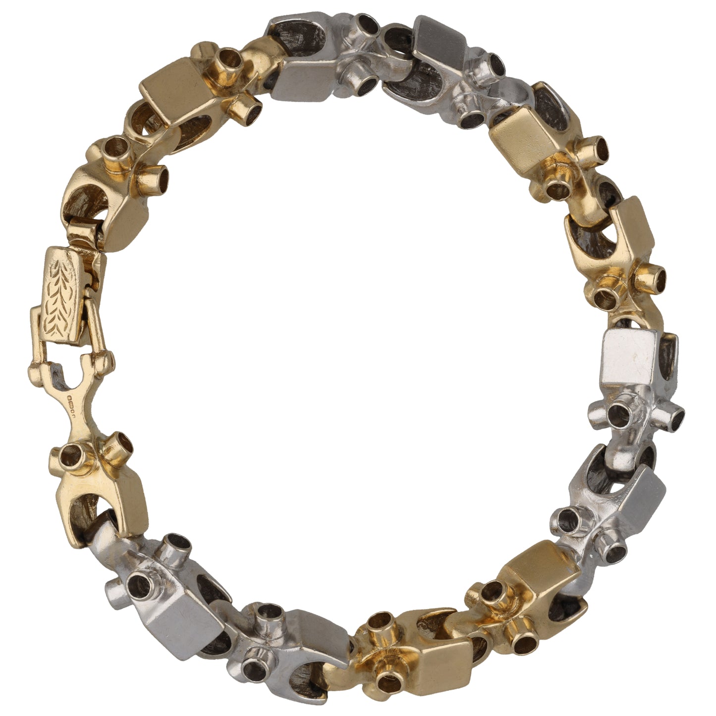 9ct Bicolour Gold Necklace & Bracelet Jewellery Set