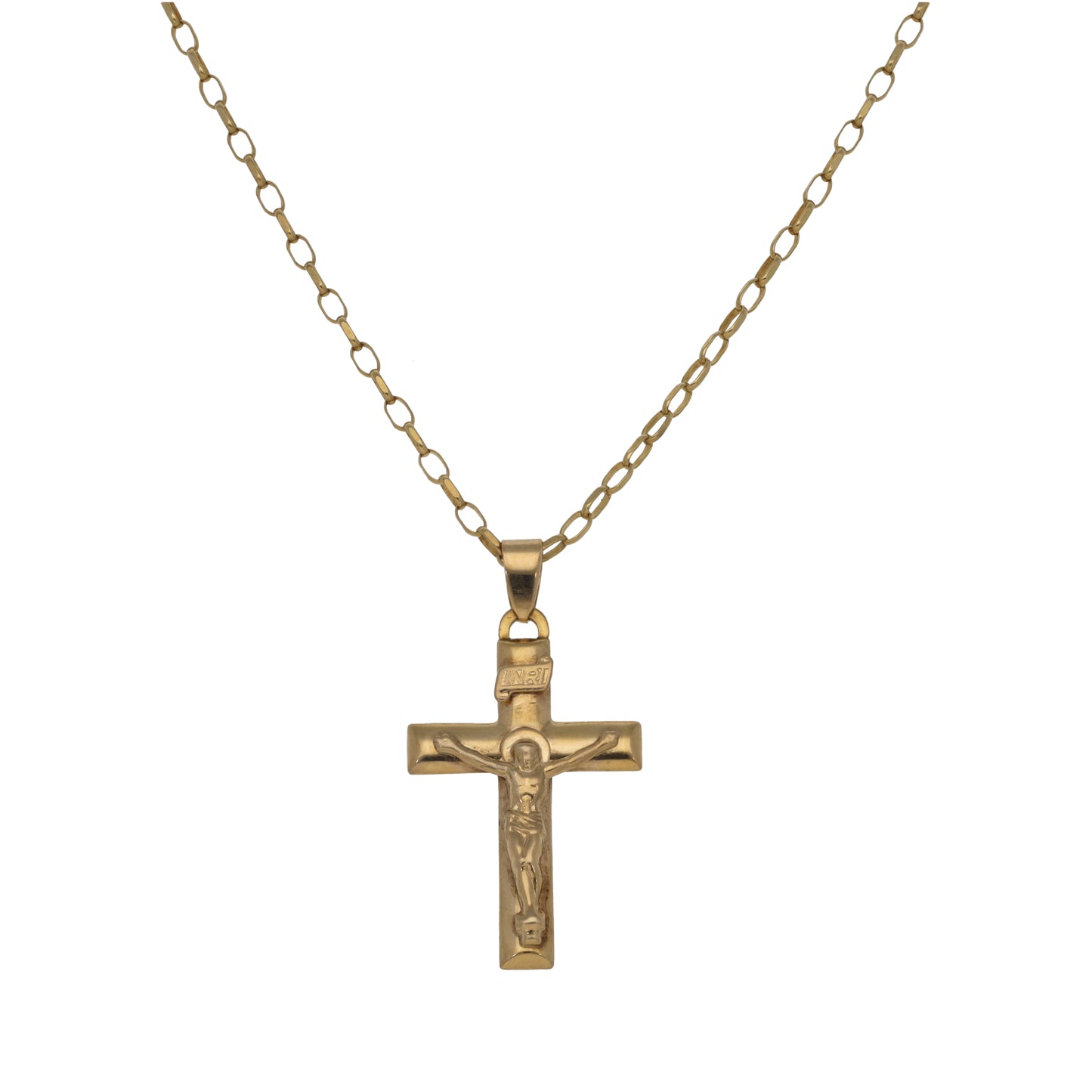 9ct Gold Crucifix Pendant With Chain