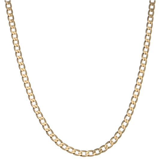 9ct Gold Curb Chain 18"