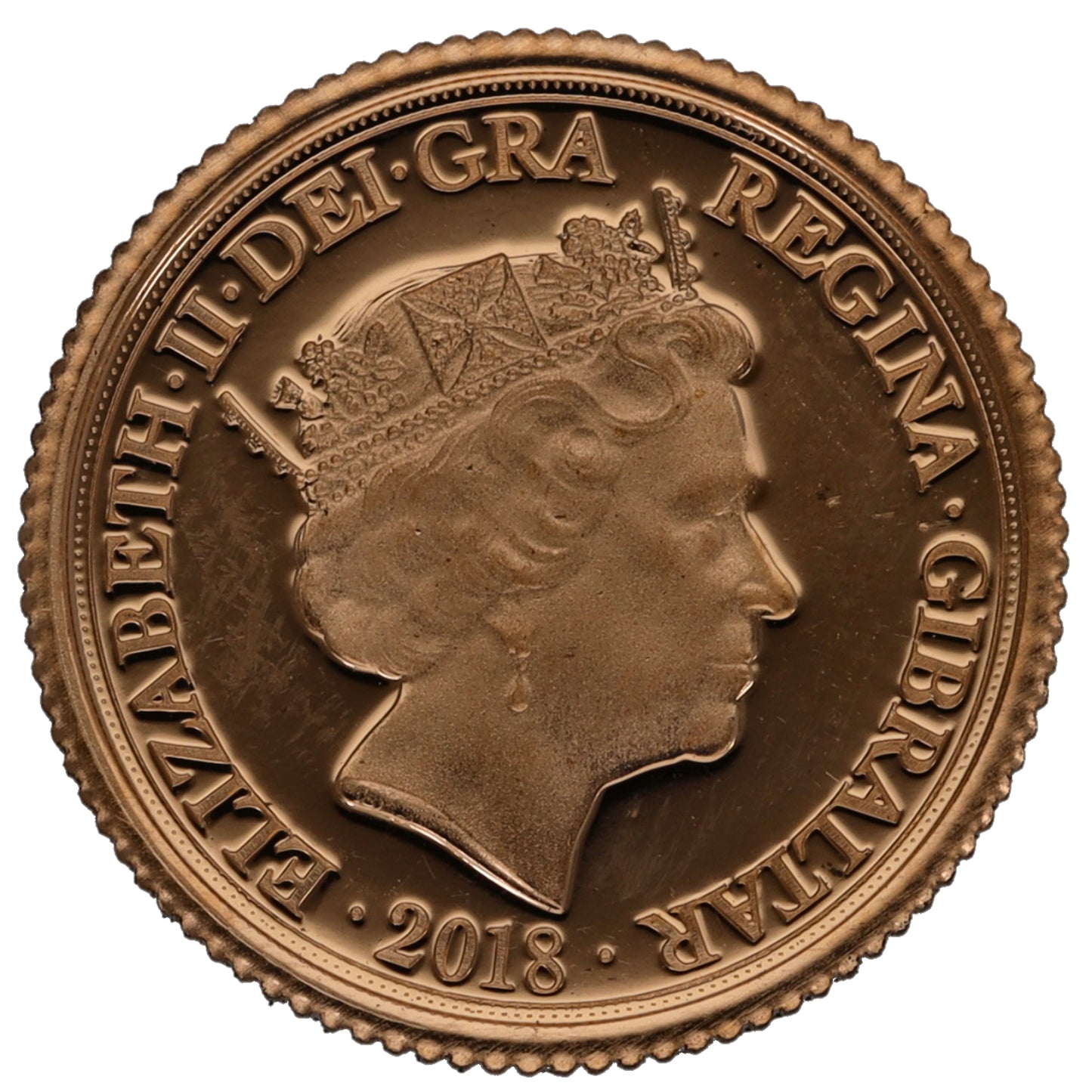 22ct Gold Queen Elizabeth II Quarter Sovereign Coin 2018