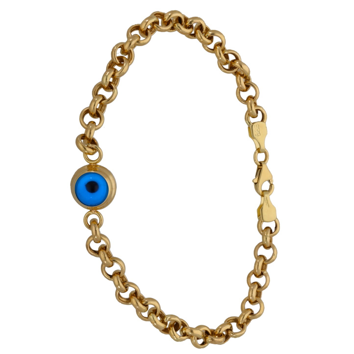 14ct Gold Imitation Gem Belcher Bracelet
