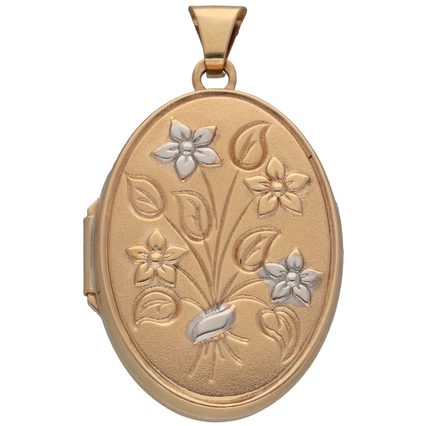 9ct Gold Patterned Locket Pendant