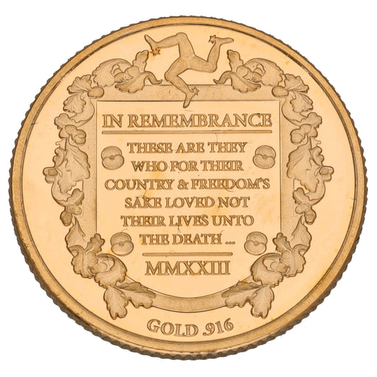 22ct Gold King Charles III RBL Remembrance Poppy DateStamp Full Sovereign Coin 2023