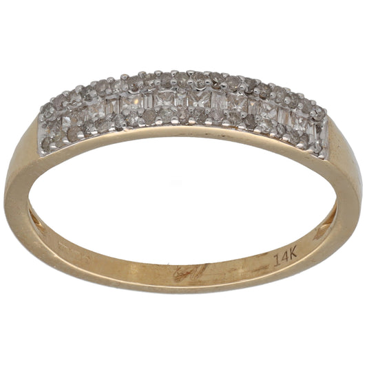 9ct Gold 0.325ct Diamond Dress/Cocktail Ring Size S