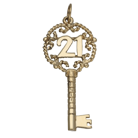 9ct Gold 21 Key Pendant