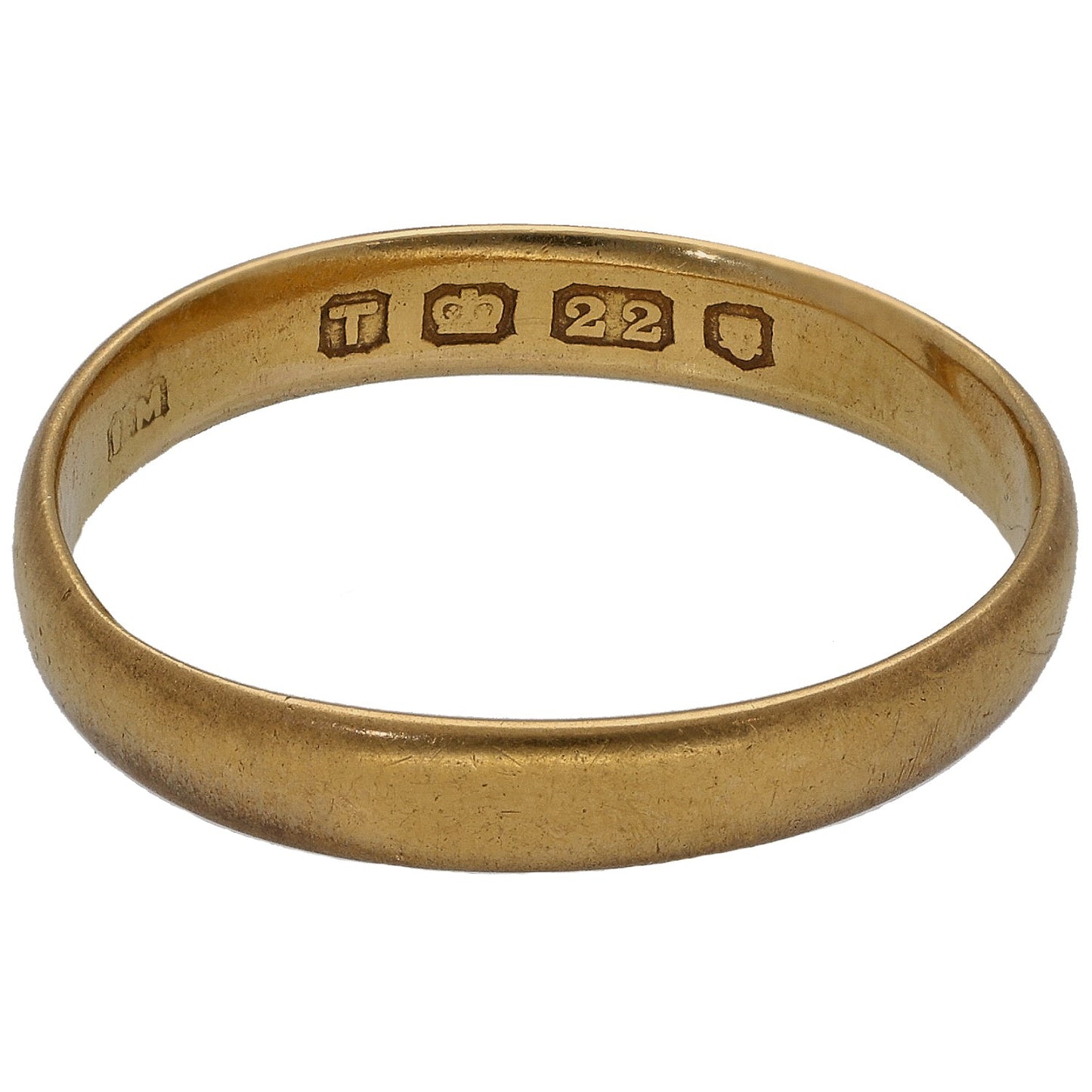 22ct Gold Plain Wedding Ring Size V