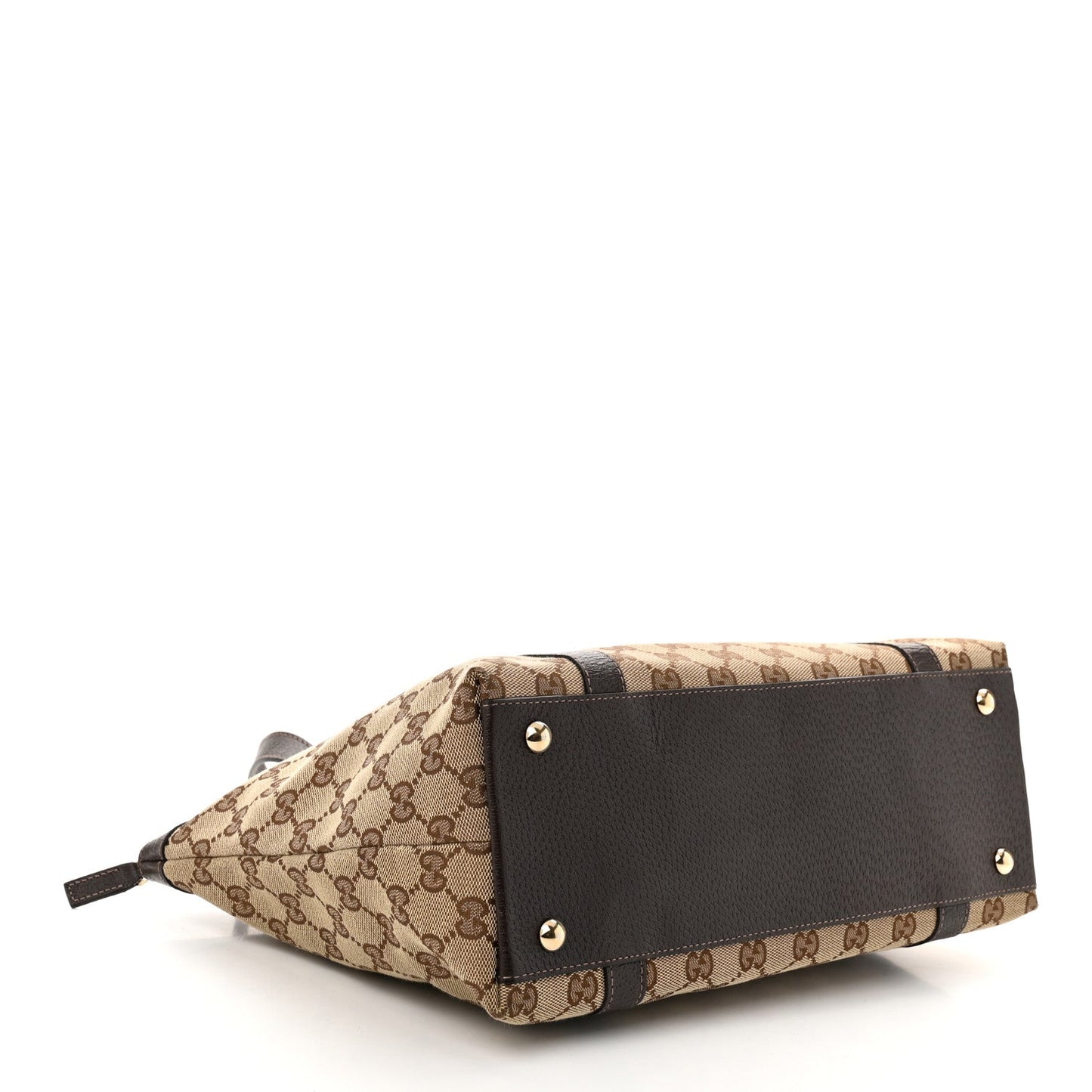 Gucci Abbey Tote D-Ring GG Canvas Bag - Brown
