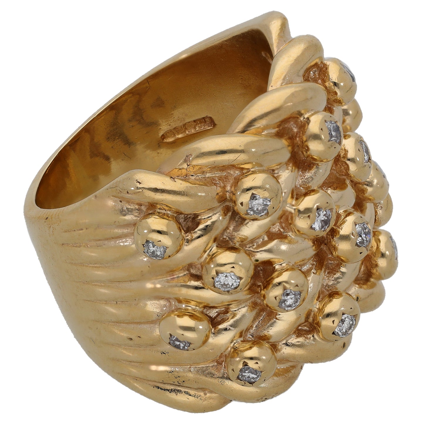 9ct Gold 0.64ct Diamond Keeper Ring Size X