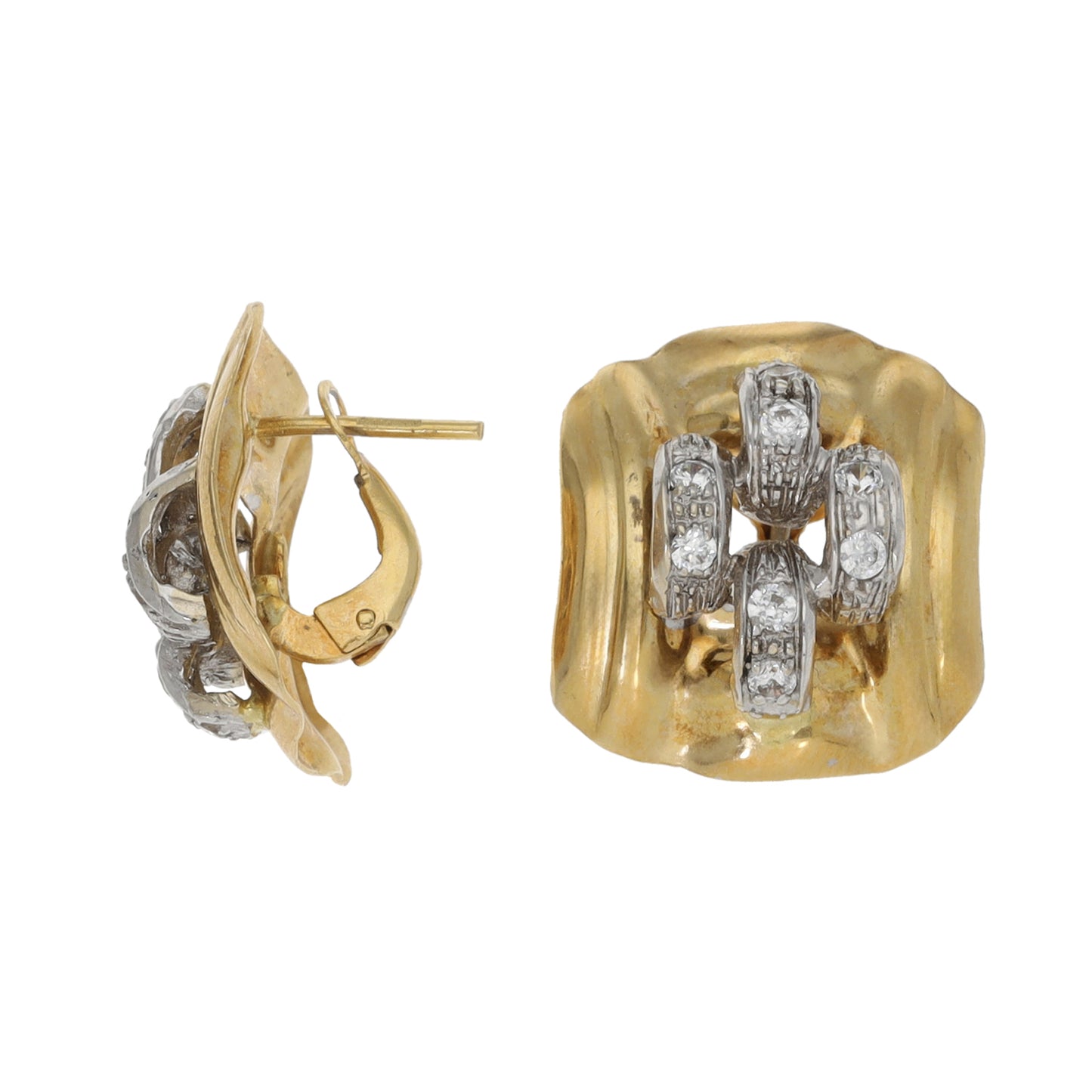 18ct Gold Cubic Zirconia Dress/Cocktail Earrings