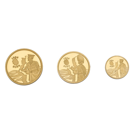 22ct Gold Queen Elizabeth II Memorial Sovereign Coin Set 2023