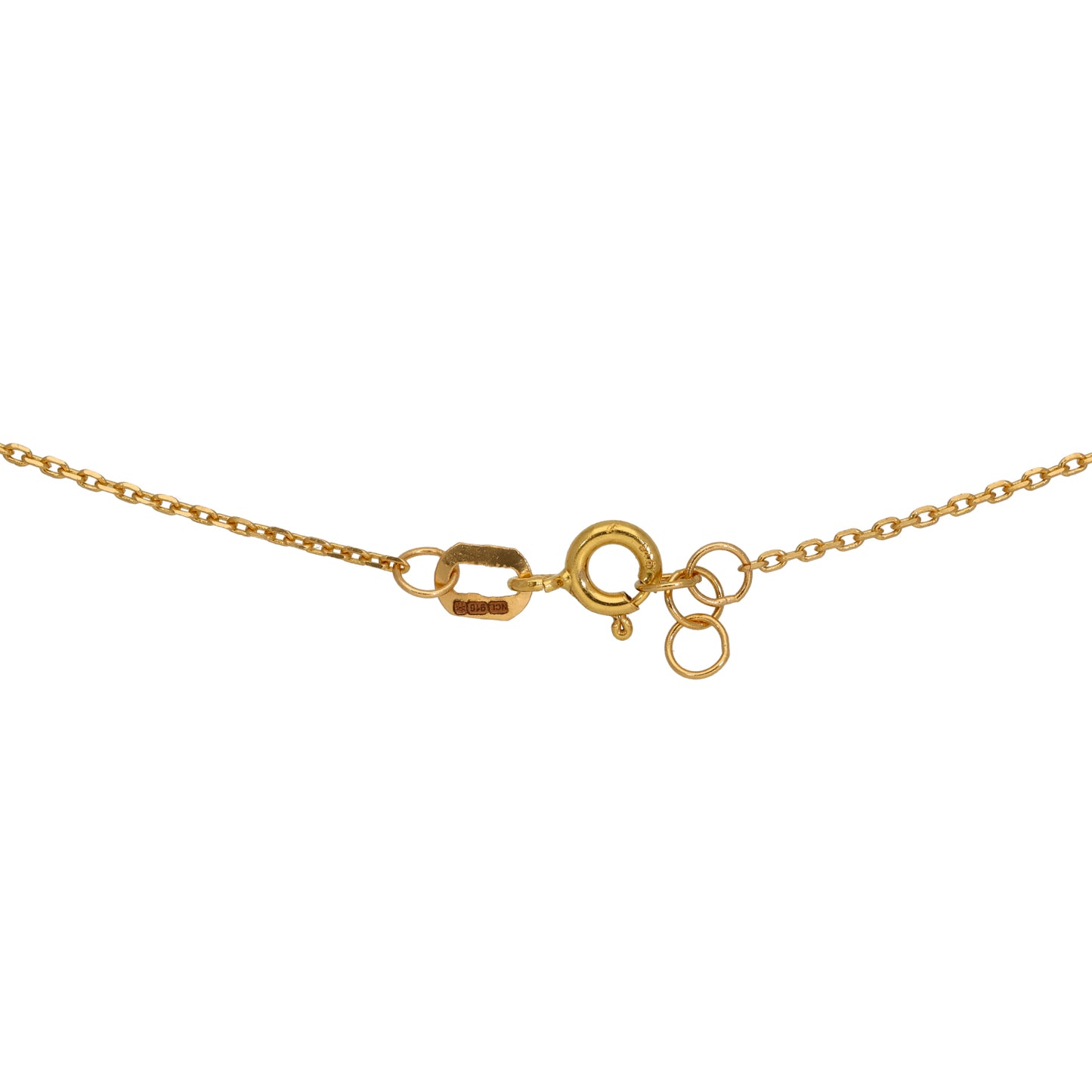 New 22ct Gold Fancy Chain & Beaded Necklace 18"