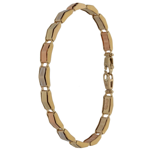 9ct Tricolour Gold Alternative Bracelet