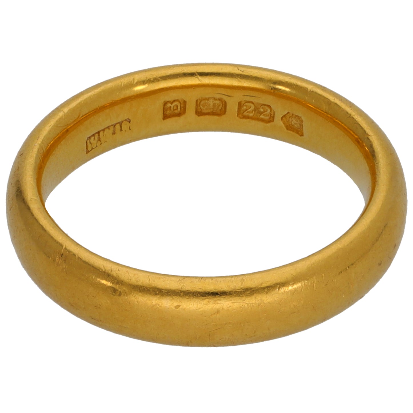22ct Gold Plain Wedding Ring Size N
