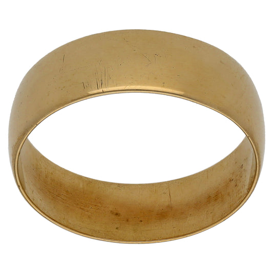 9ct Gold Plain Wedding Ring Size R