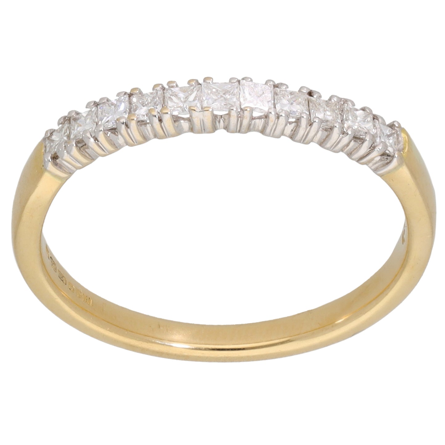 18ct Gold 0.25ct Diamond Half Eternity Ring Size N