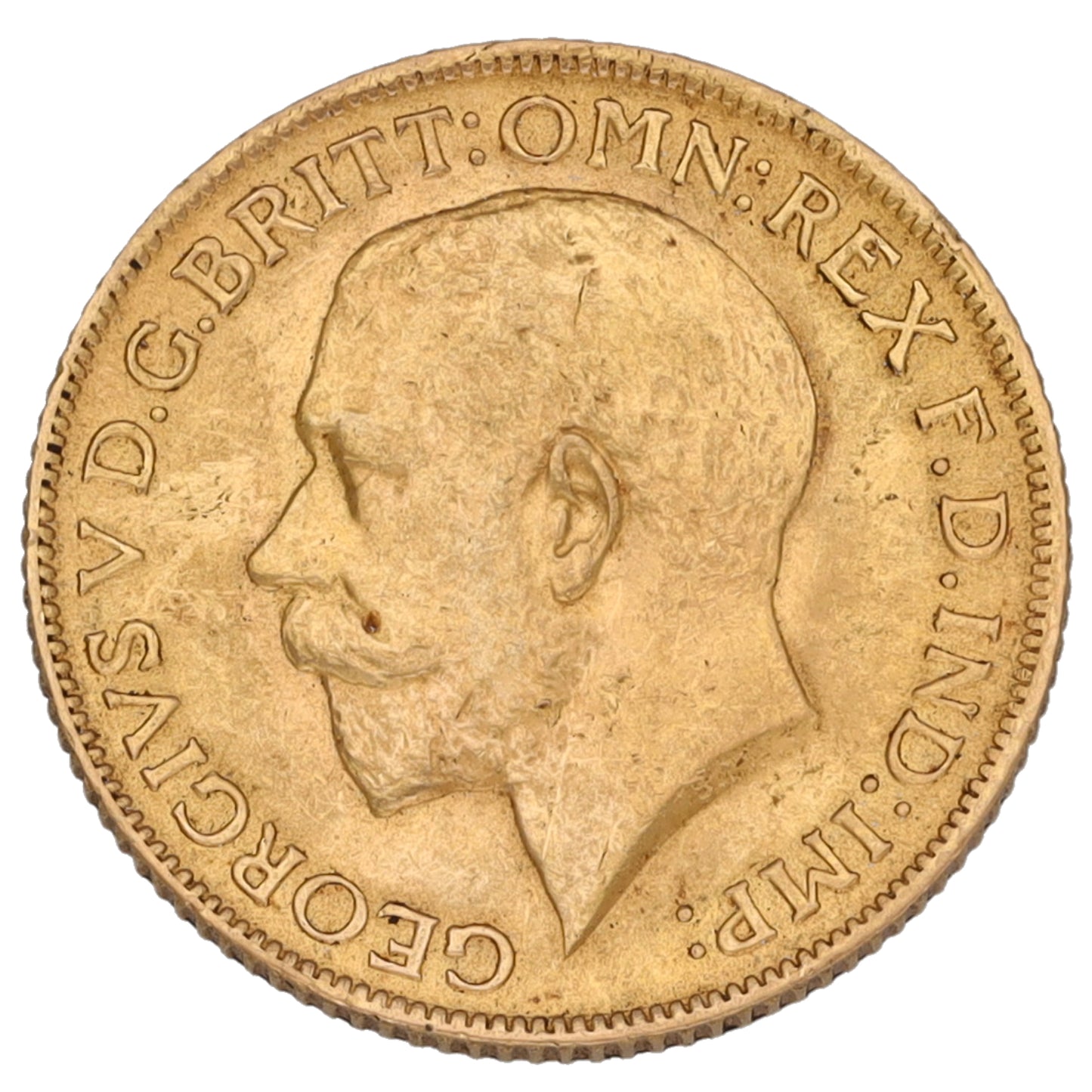22ct Gold King George V Full Sovereign Coin 1913