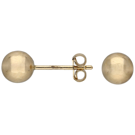 New 14ct Gold Ball Stud Earrings