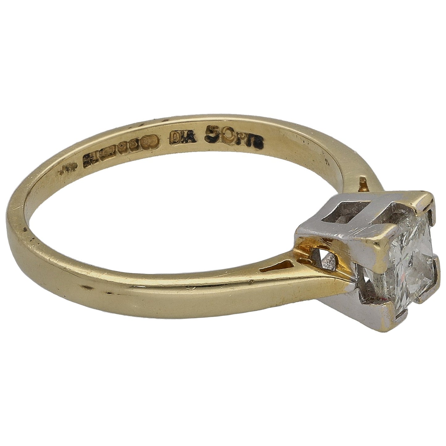 18ct Gold 0.50ct Diamond Solitaire Ring Size K