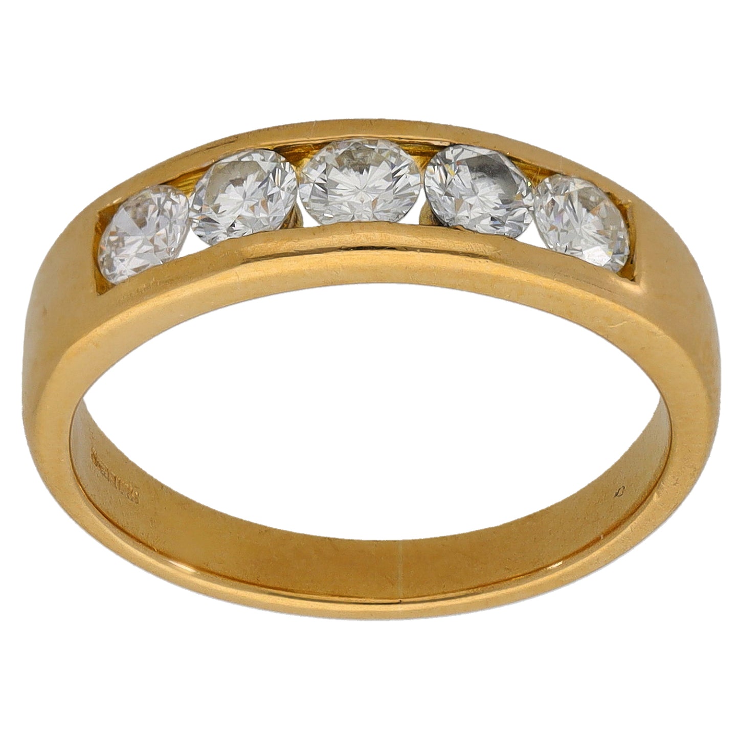 18ct Gold 0.50ct Diamond Half Eternity Ring Size M